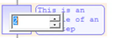 Select the element to change, then a text box appears where the new reference # can be entered