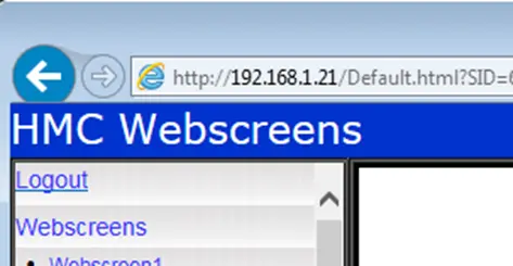 header Header appearance of MAPware-7000 Webscreen