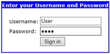Web Screens Web Screen Step 2: Enter username and password