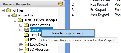 New Pop up Screen MAPware-7000 new Pop Up Screen from Project Information Window