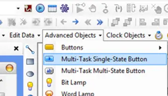 Multi-Task Single state Button Multi-Task Single State selection from MAPware-7000 Draw toolbar, Advanced Objects menu