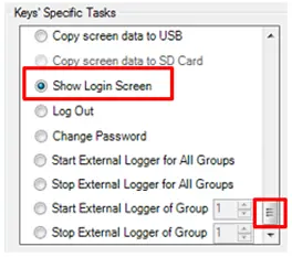 Show Login Screen MAPware task of "show login screen" selected