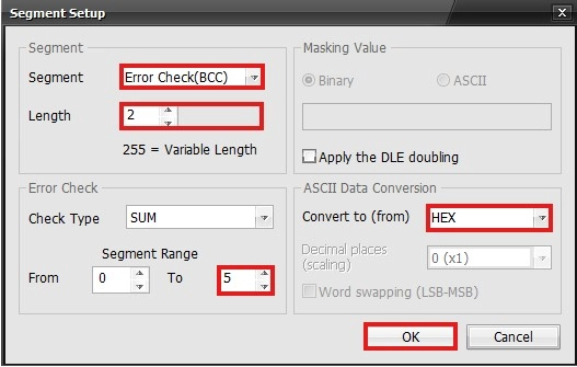 Serial Protocol BCC in MapleLogic