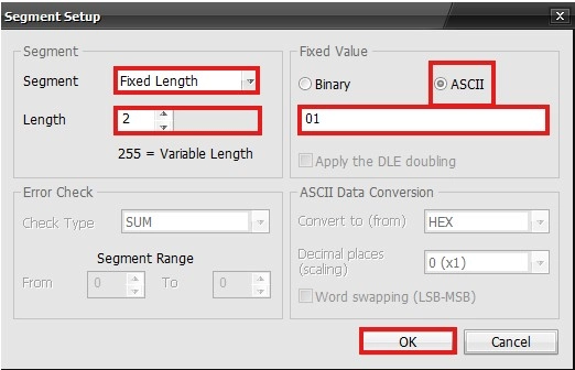 Serial Protocol Station Number Segment Setup in MapleLogic