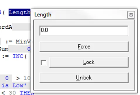 Changing a value of a variable in the simulation