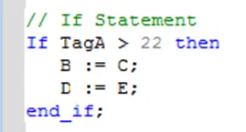 IF Statement code example
