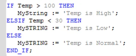ELSIF (Else If) Statement example
