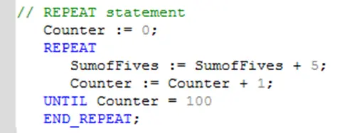 REPEAT Statement example
