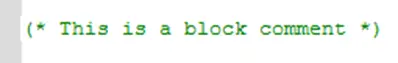 Single Line Block Comment
