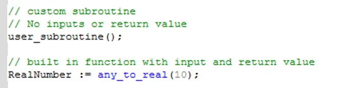 Function Call Example code 1