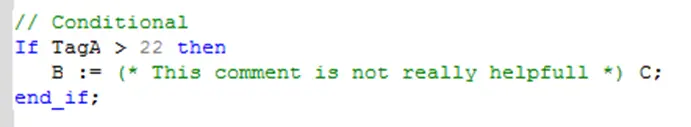 Block Comment embedded in a line of text