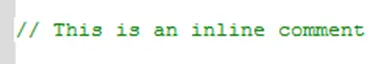 Inline Comment example