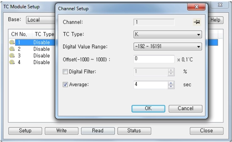 TC Expansion Module Setup Channel Setup in MapleLogic