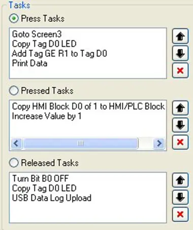 Task Order Screenshot of example task order in MAPware-7000
