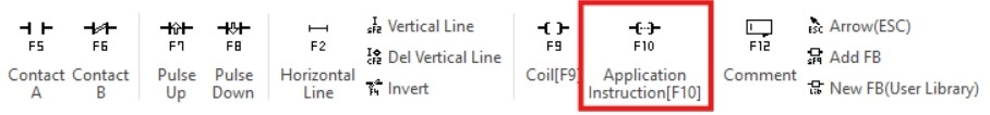 The application instruction button in MapleLogic toolbar