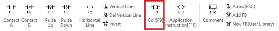 Toolbar Coil button in MapleLogic