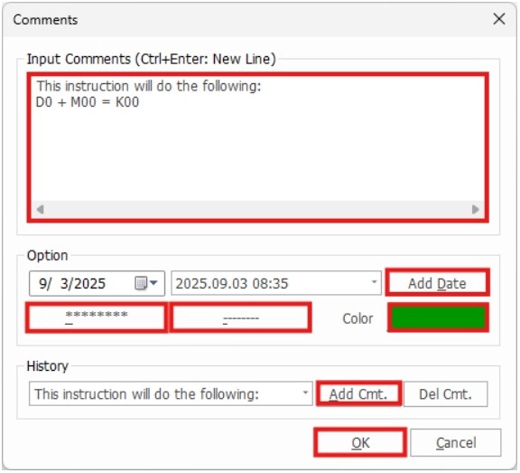 Before using the Comment tool in MapleLogic