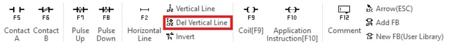 Delete Vertical Line tool in MapleLogic