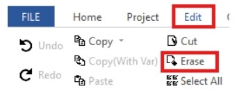 Erase tool in MapleLogic