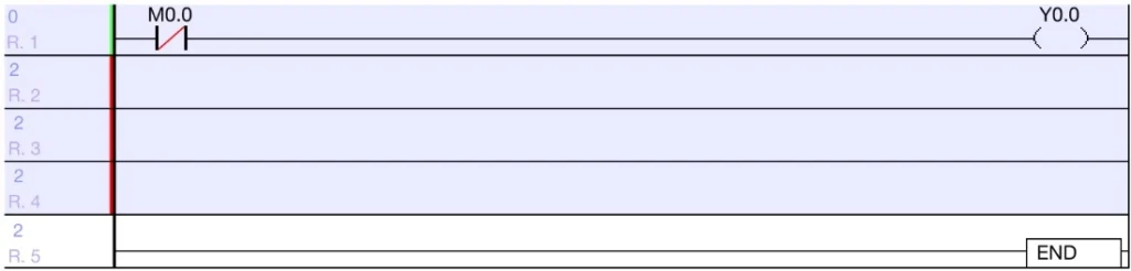 Using the normally closed contact in MapleLogic