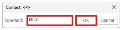 Select register for positive transition-sensing contact in MapleLogic