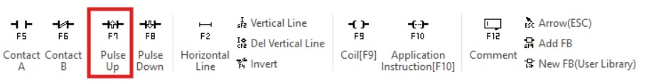 Positive Transition-Sensing contact button in MapleLogic