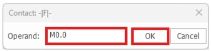 Select register for pulse down contact in MapleLogic