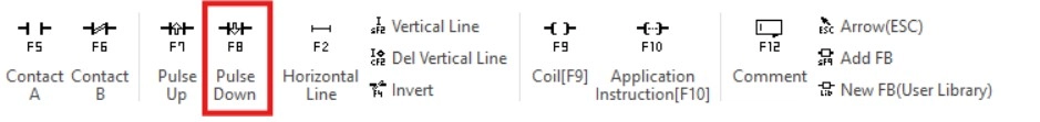 Pulse Down button in MapleLogic