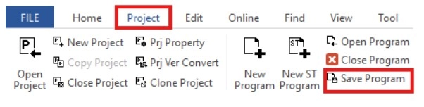 Save Program button in MapleLogic