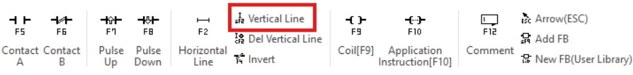 Vertical Line button in MapleLogic