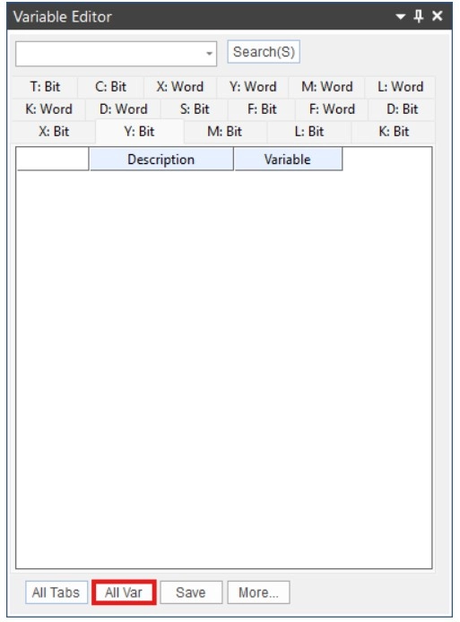 See all variables within the Variable Editor window in MapleLogic