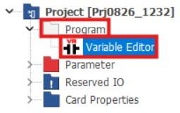 Double click Variable Editor in MapleLogic