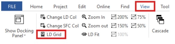 Select LD Grid button in MapleLogic