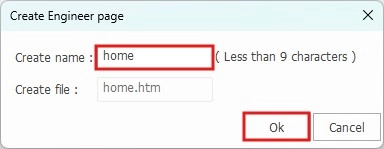 MapleLogic Web Server & Security Create Engineer Page Web Server & Security Create Engineer Page in MapleLogic