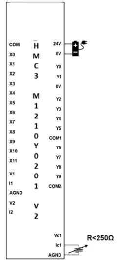 HMC3-M1210P0201-V2 Module Analog Current Output Wiring Diagram