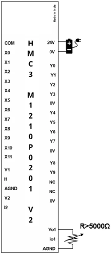 HMC3-M1210P0201-V2 Module Analog Voltage Output Wiring Diagram