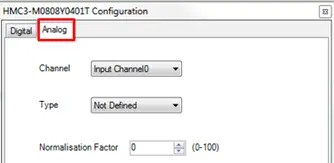 Configurating the analog input channels