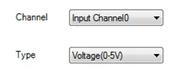 Selecting analog input types