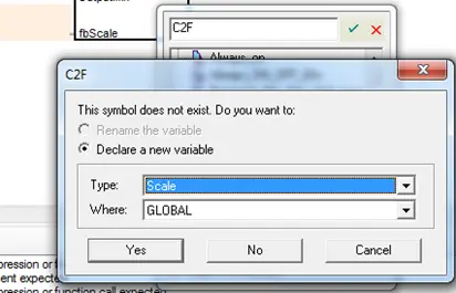 C2F Instance New Global Variable