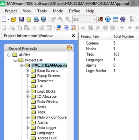 Default name when new project created