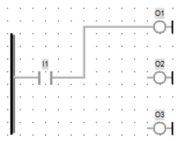 Arc to make first connection Arc to connect I1 and O1