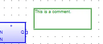 Comment Comment block on the logic work area