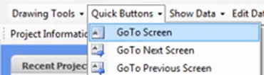 GoToScreen Quick Button