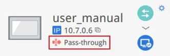 Click the Pass-through icon Connected HMI shown with the Pass Through icon framed in red. Click this icon to begin the pass-through process