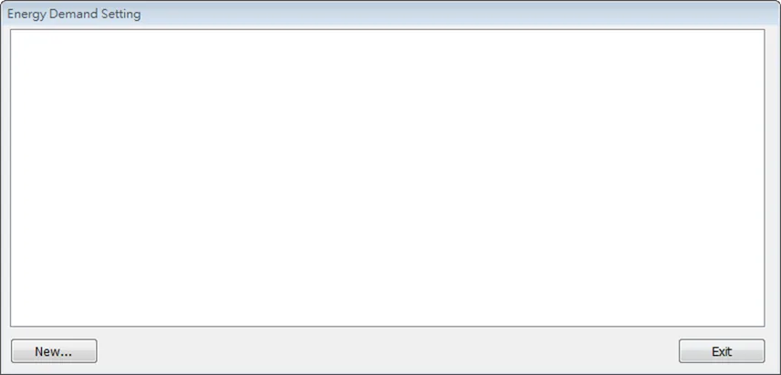 EBPro Energy Demand Setting Object EBPro Energy Demand setting Object window. This Object is accessed via the Data/History toolbar.