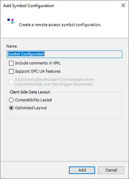 codesys tags 4 Keep the default values in the Symbol Configuration dialog.
