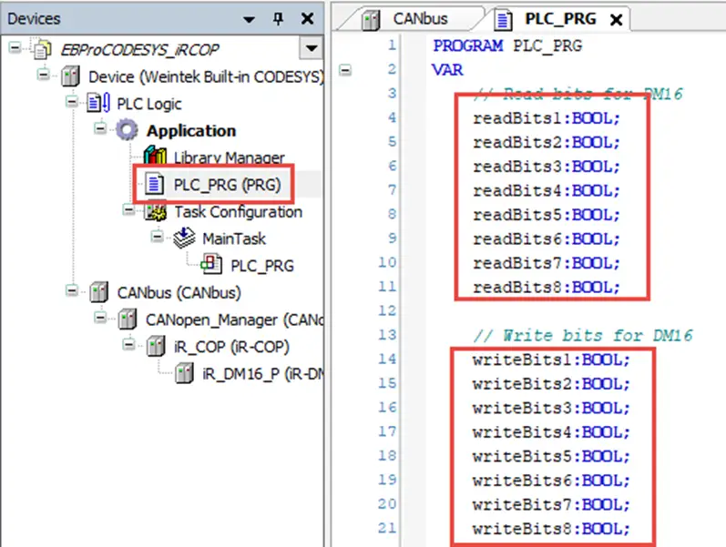 iR-COP7 Creating BOOL tags that will correspond to the I/O module. In this case, our iR-DM16-P