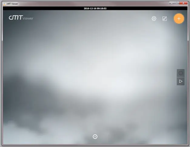Monitor Mode cMT Viewer Window. Monitor Mode has additional buttons on the main screen compared to the standard cMT Viewer.