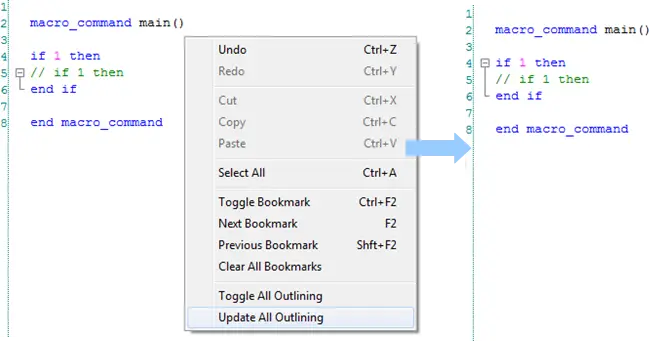 "update all outlining" option solves potential inaccuracies with the "toggle all" function.