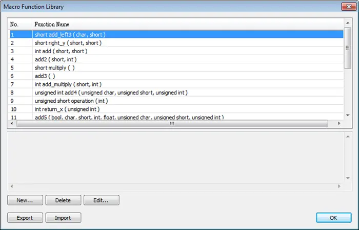 Function Library: These are the prebuilt functions, as well as user-created functions

